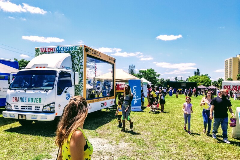 The Change Rover at a community event